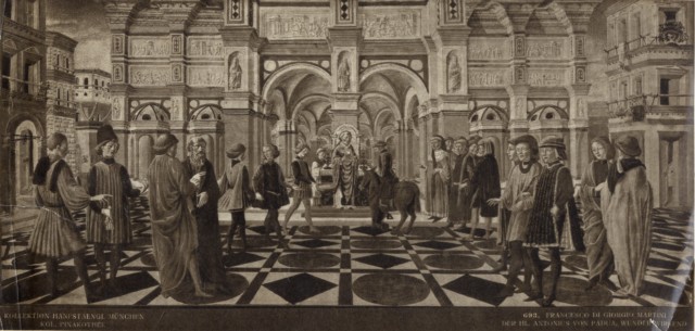 Hanfstaengl — Kgl. Pinakothek. Francesco di Giorgio Martini. Der Hl. Antonius von Padua, Wunder Wirkend — insieme